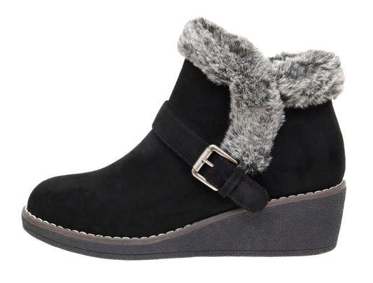 Cushionaire Rhodes Cozy Wedge Bootie