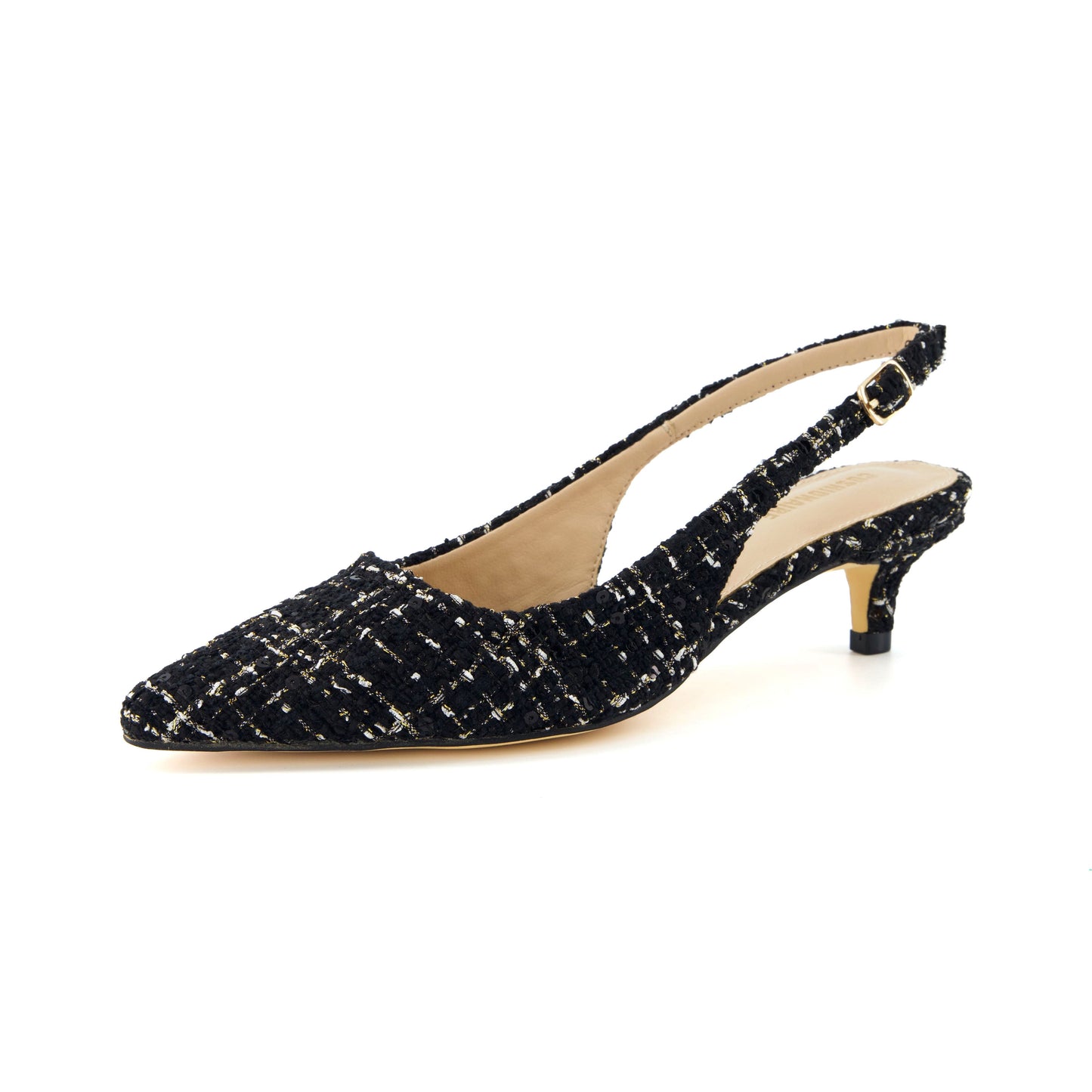 Cushionaire Buzz Tweed Kitten Heel