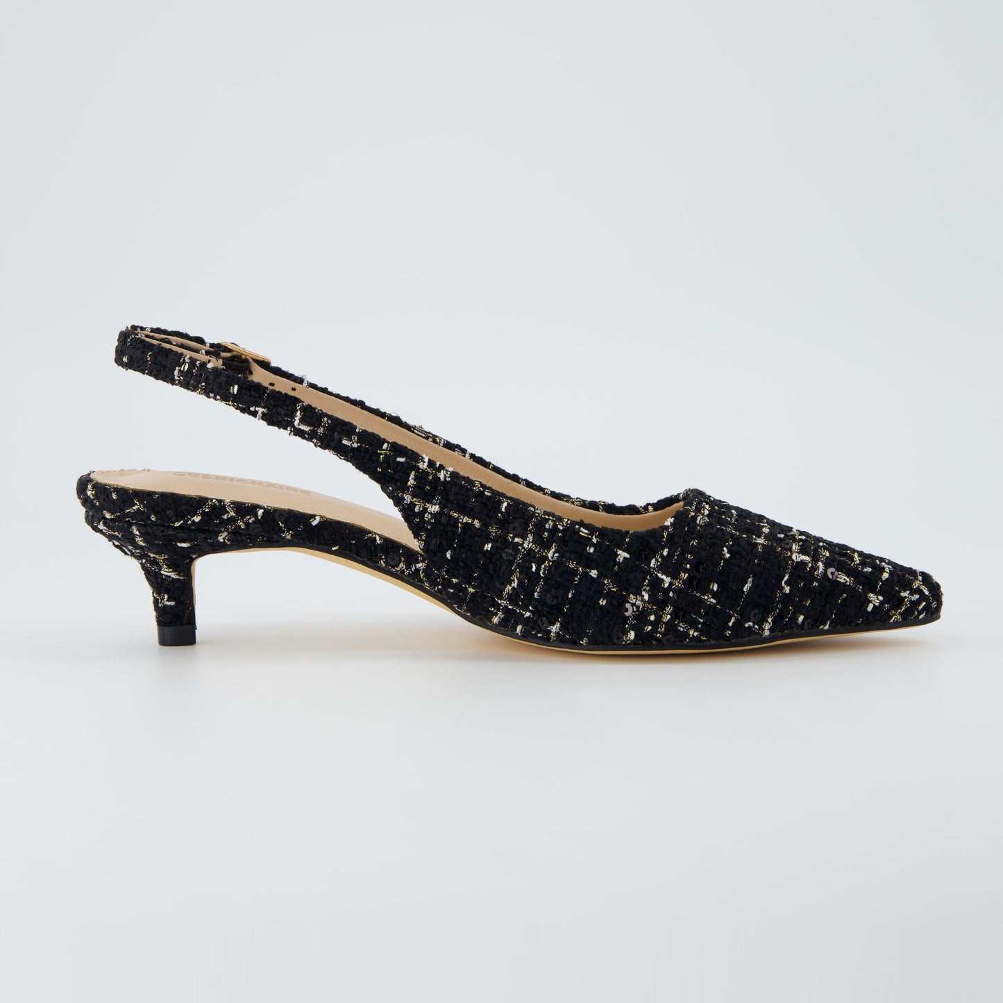 Cushionaire Buzz Tweed Kitten Heel
