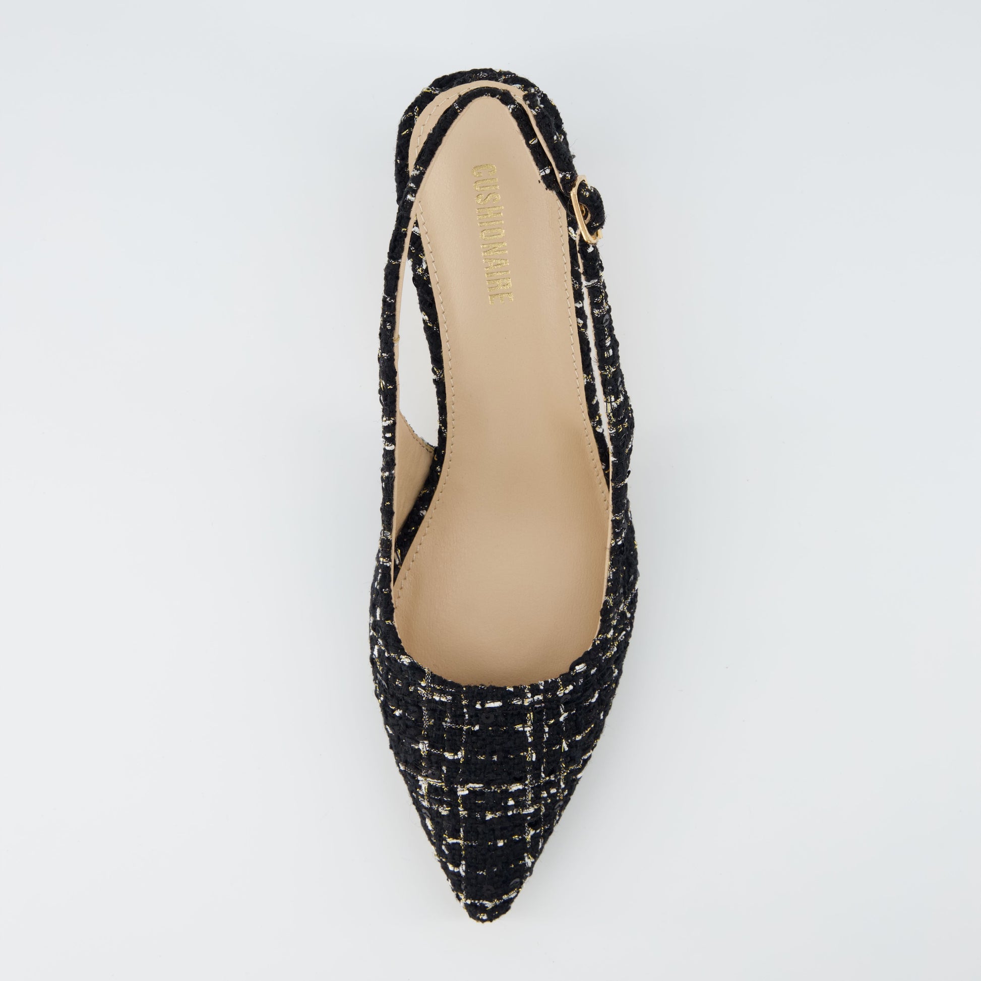 Cushionaire Buzz Tweed Kitten Heel