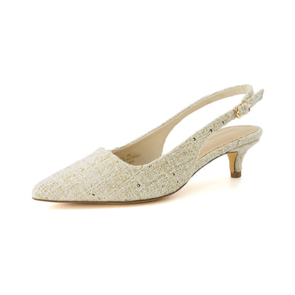 Cushionaire Buzz Tweed Kitten Heel