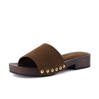 Cushionaire Timmi Genuine Suede Slides