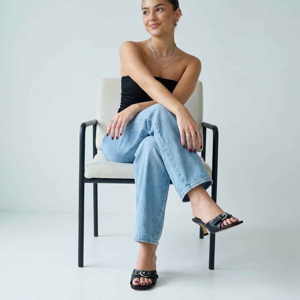 Cushionaire Belle Kitten Heel Sandals