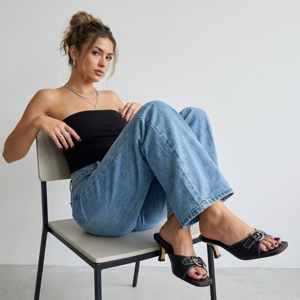 Cushionaire Belle Kitten Heel Sandals