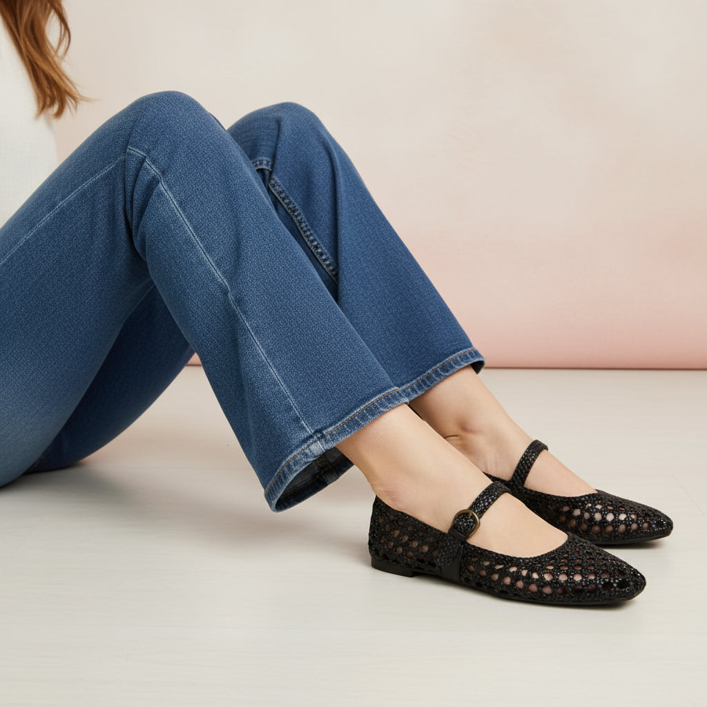 Cushionaire Weston Woven Mary Jane