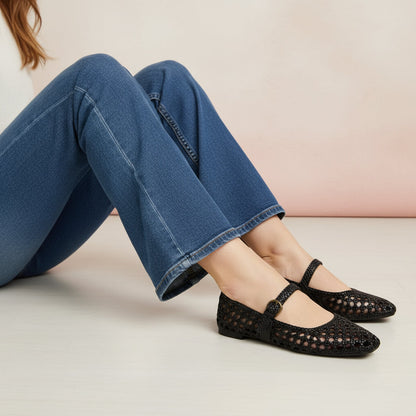 Cushionaire Weston Woven Mary Jane