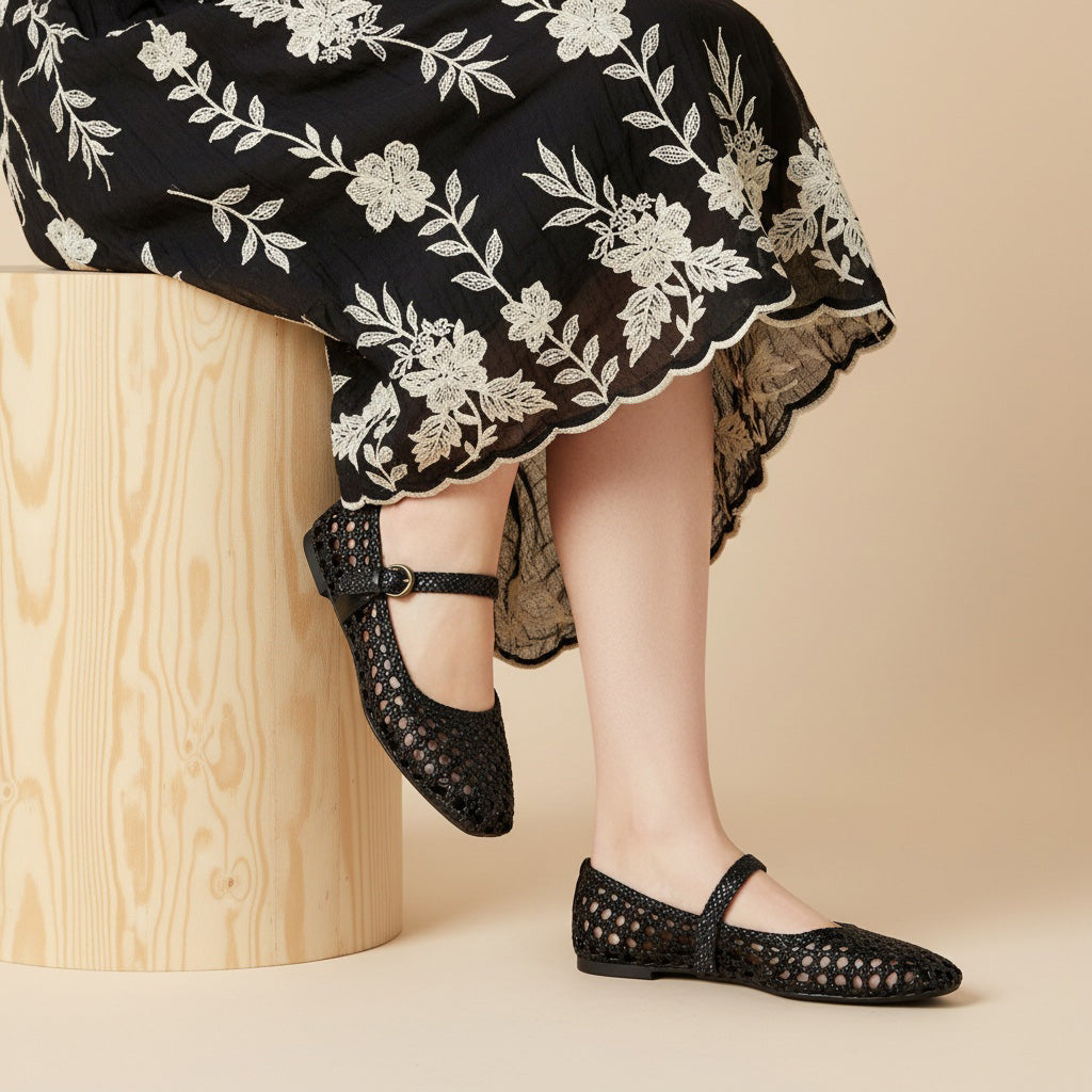 Cushionaire Weston Woven Mary Jane