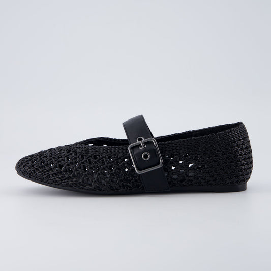 Cushionaire Gabby Woven Mary Jane Flats