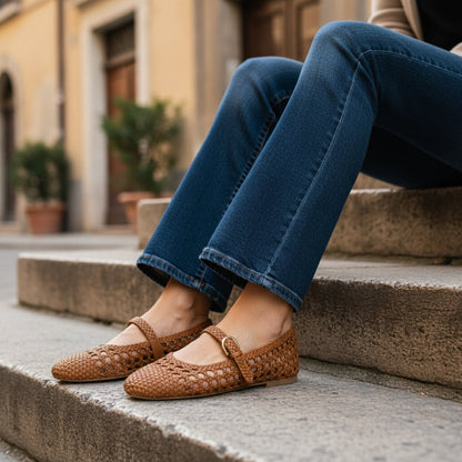 Cushionaire Windsor Woven Mary Jane
