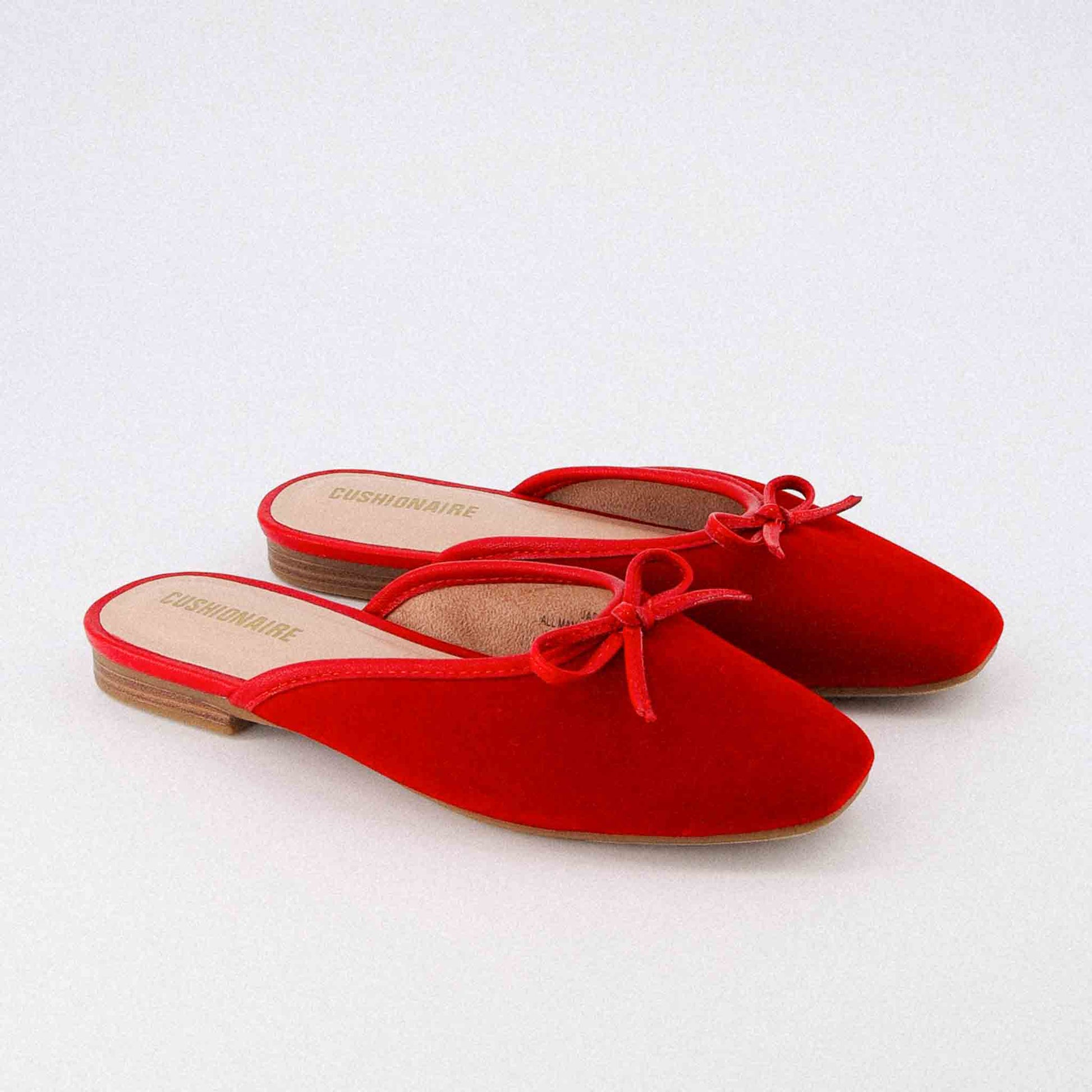 Cushionaire Jade Velvet Ballet Mule