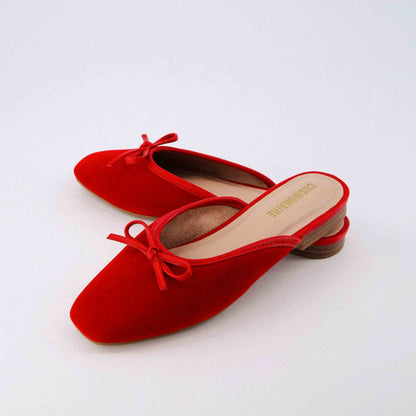 Cushionaire Jade Velvet Ballet Mule