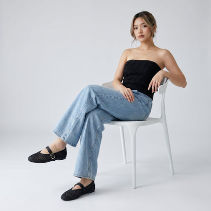 Cushionaire Monet Woven Mary Jane Flats
