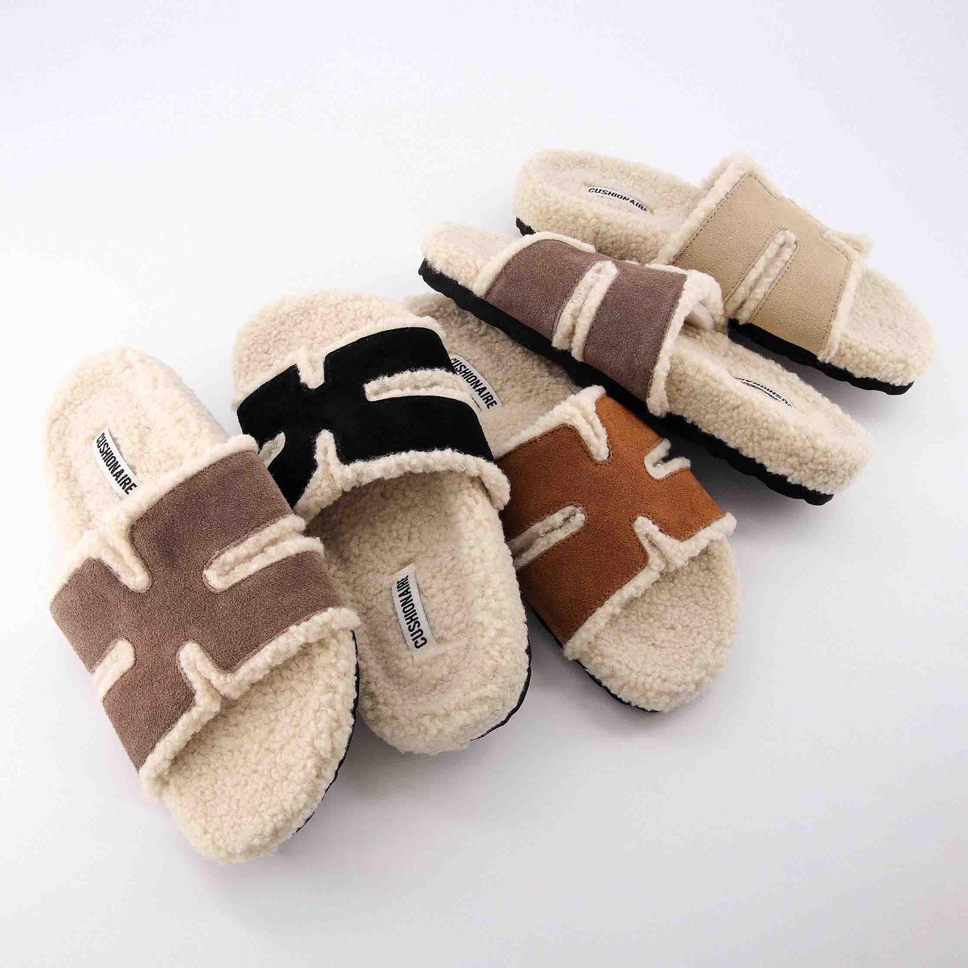 Cushionaire Cuddle Shearling Footbed Sandal