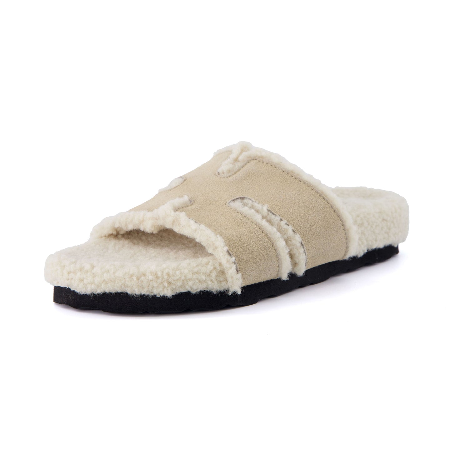 Cushionaire Cuddle Shearling Footbed Sandal