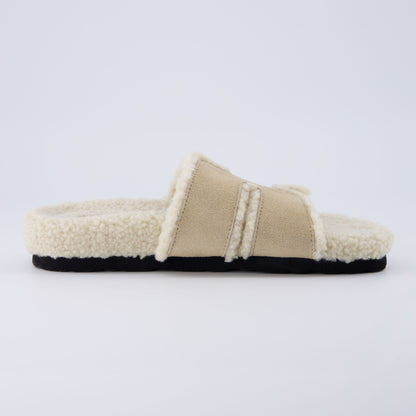 Cushionaire Cuddle Shearling Footbed Sandal