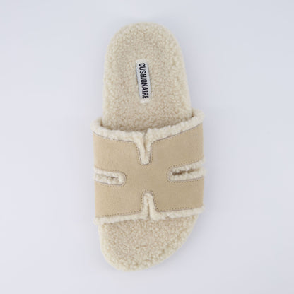 Cushionaire Cuddle Shearling Footbed Sandal