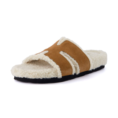 Cushionaire Cuddle Shearling Footbed Sandal