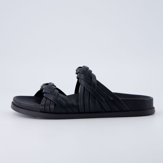 Cushionaire Lens Braided Strap Sandals