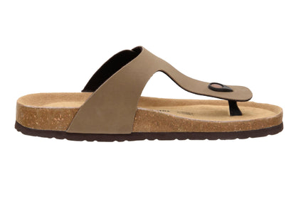 Cushionaire Leah Men's Cork Footbed Sandal