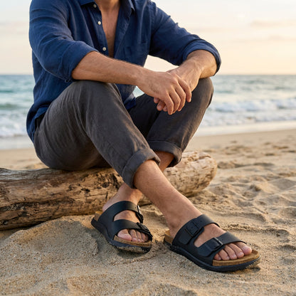 Cushionaire Mars Double Buckle Sandals