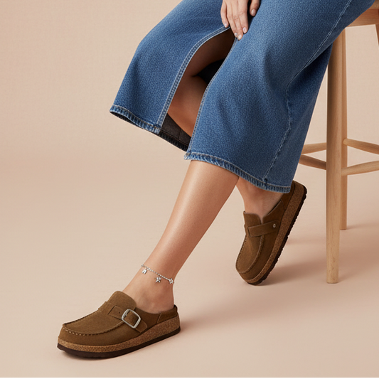 Cushionaire Hobby Suede Clogs