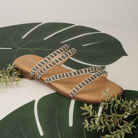 Cushionaire Vivid Beaded Flat Sandal