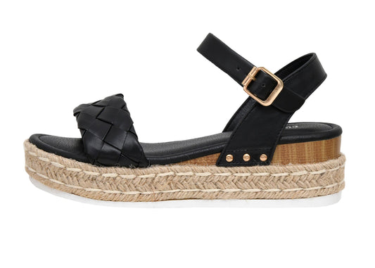 Cushionaire Mae Woven Espadrille Wedge Sandal