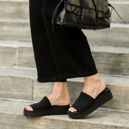Cushionaire Pim Knit Platform Sandal