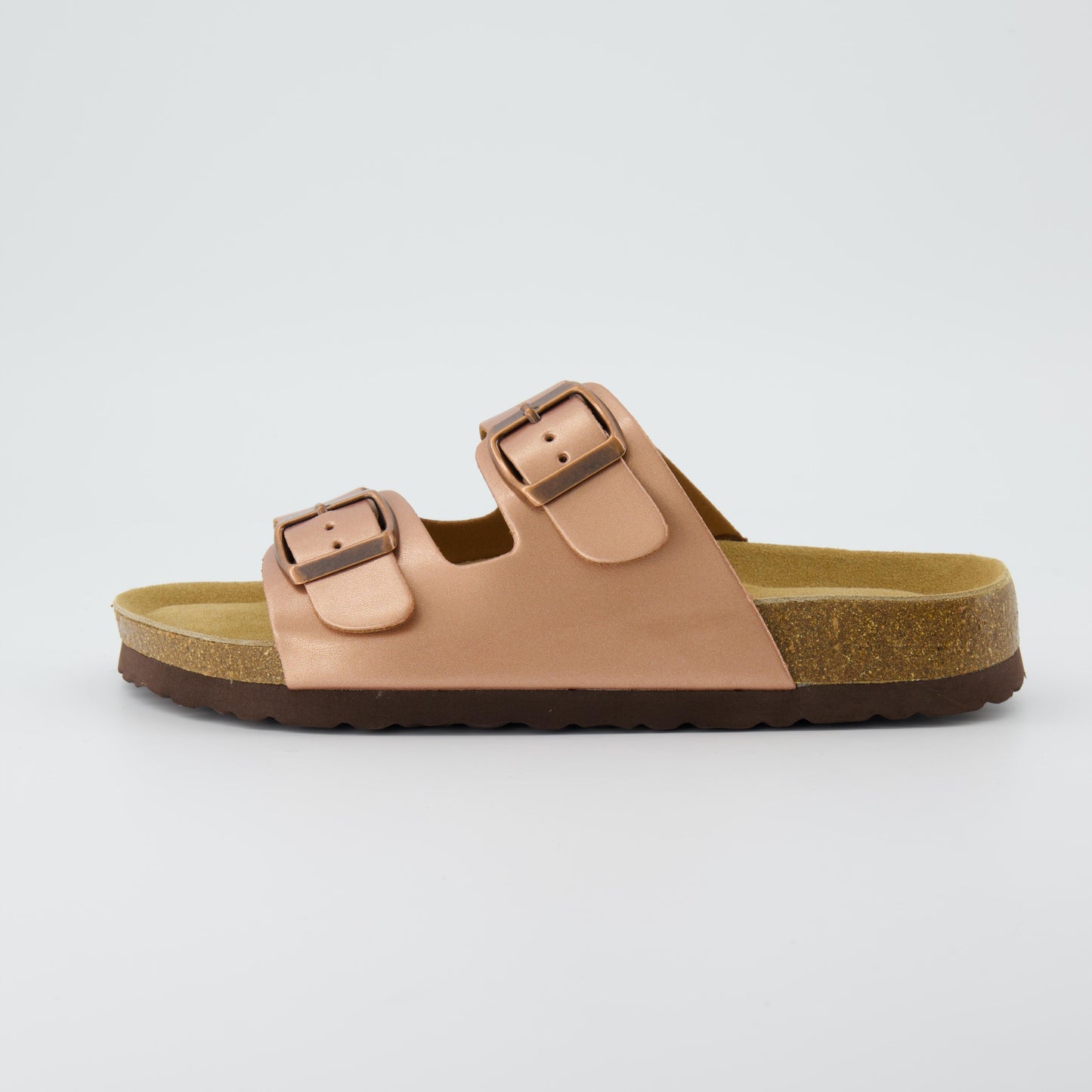 Cushionaire Lane Cork Footbed Sandal Metallics