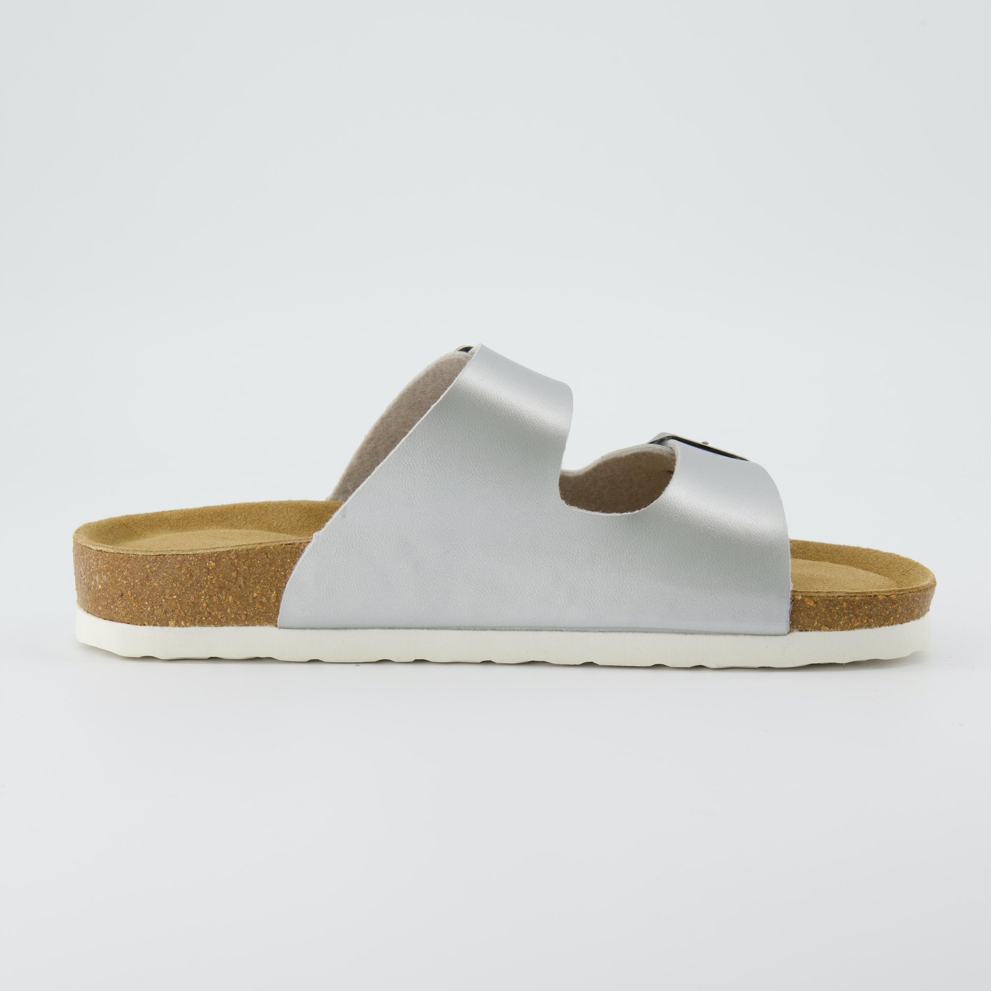 Cushionaire Lane Cork Footbed Sandal Metallics