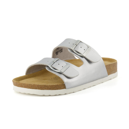 Cushionaire Lane Cork Footbed Sandal Metallics