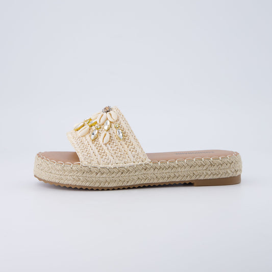 Cushionaire Playa Espadrille Slide Sandals