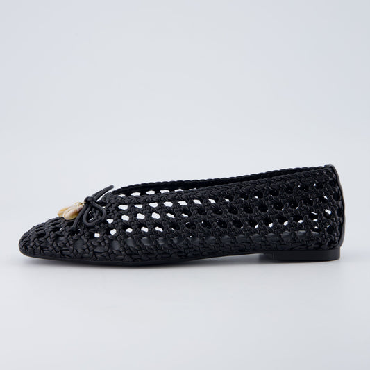Cushionaire Witty Woven Ballet Flats